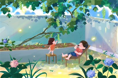 1722556446414364.jpg 攝圖網_402614673_手繪三伏天庭院休息乘涼場景插畫(企業商用).jpg